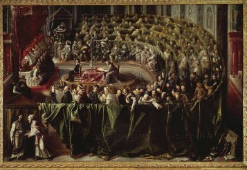 The Trial of Galileo in 1633.